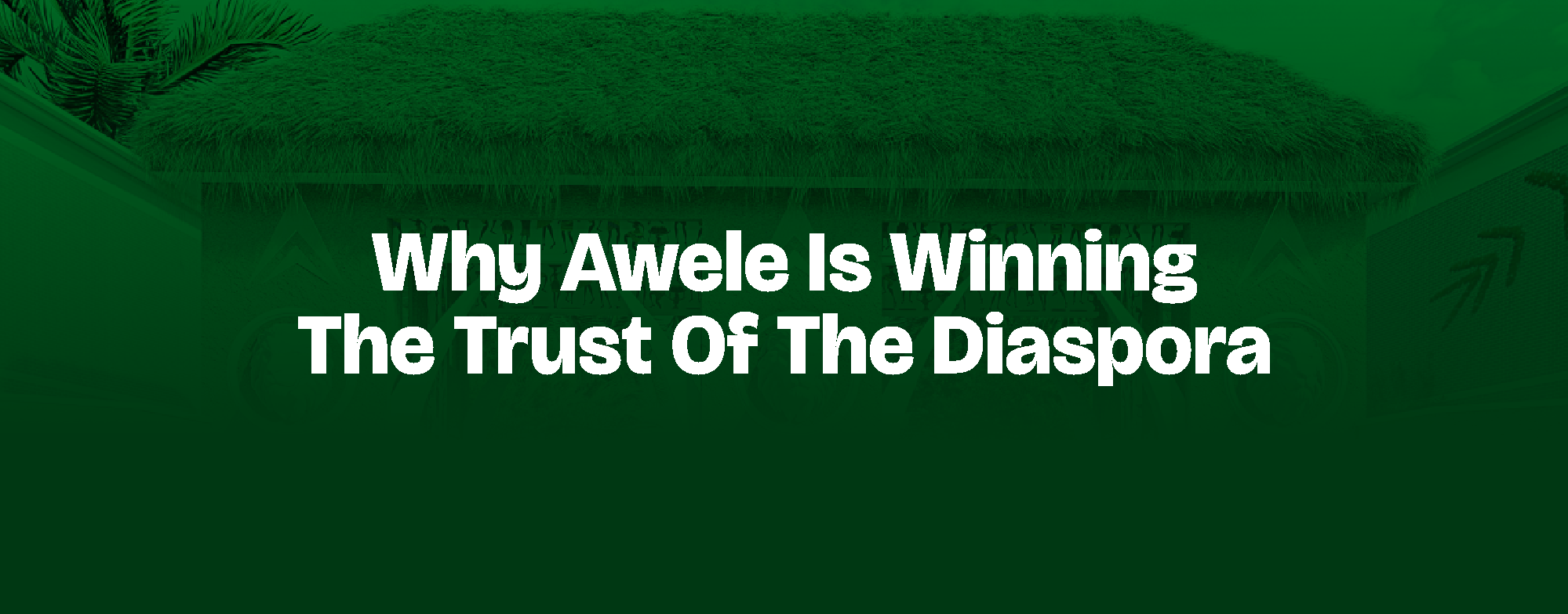 You are currently viewing WHY AWELE IS WINNING THE TRUST OF THE DIASPORA